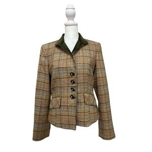 Les Copain’s Plaid Lined Women’s Blazer - Size 42/Size11